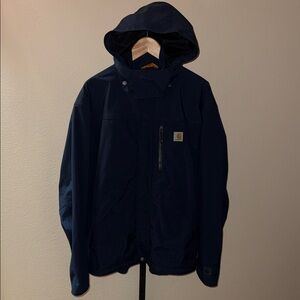 Carhartt Storm Defender Shoreline Hooded Waterproof Jacket Blue Men’s Size L